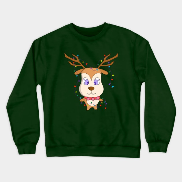 Reindeer with Lights Crewneck Sweatshirt by DiegoCarvalho